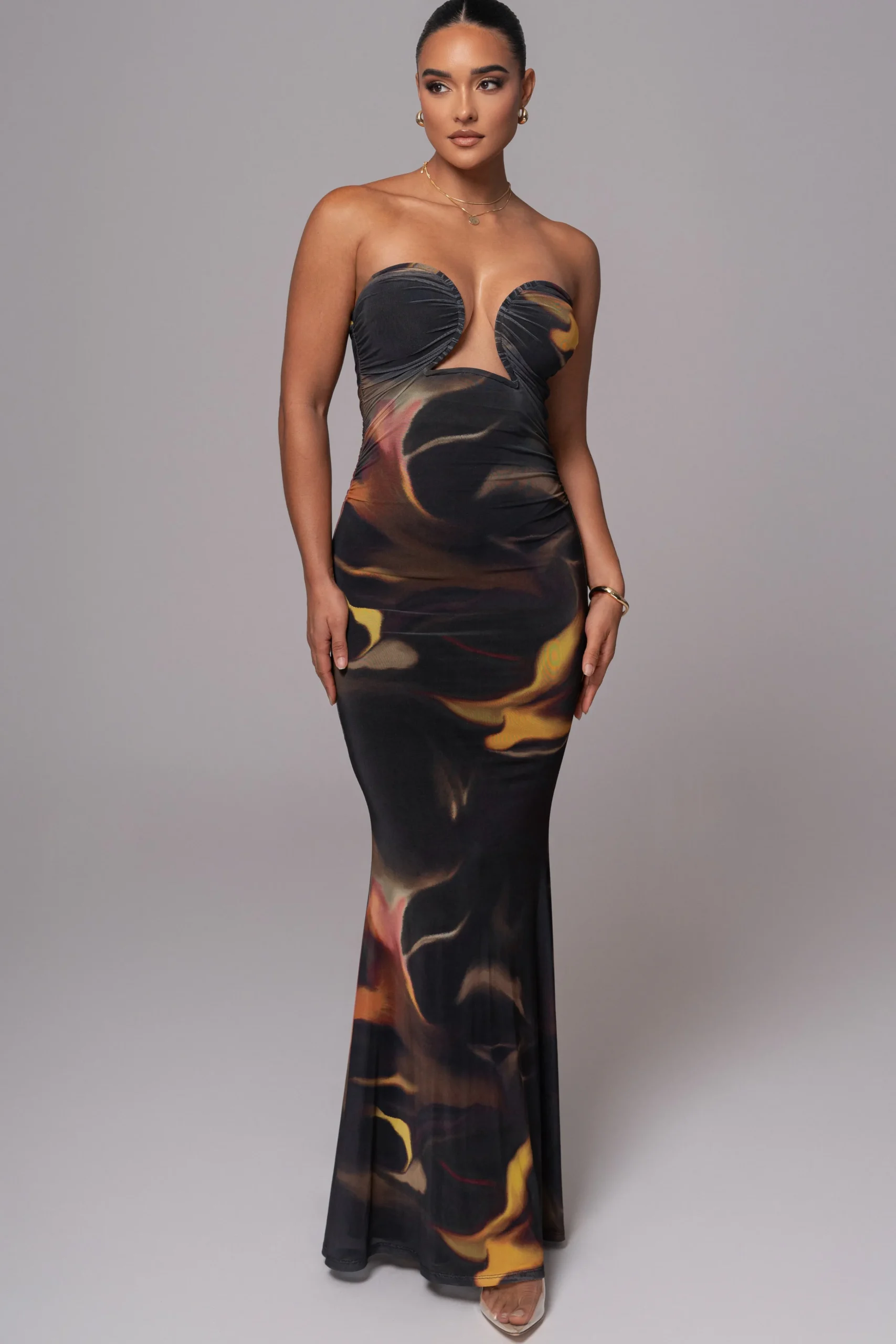 blackyellow_bethany_strap_2.webp JLUXLABEL Black/Yellow Bethany Strapless Maxi Dress