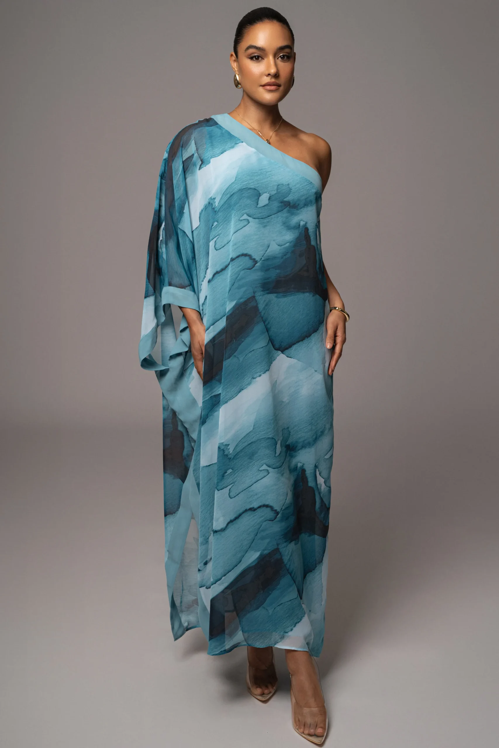 blue_abstract_mariel_one__0.webp JLUXLABEL Blue Abstract Mariel One Shoulder Maxi Dress