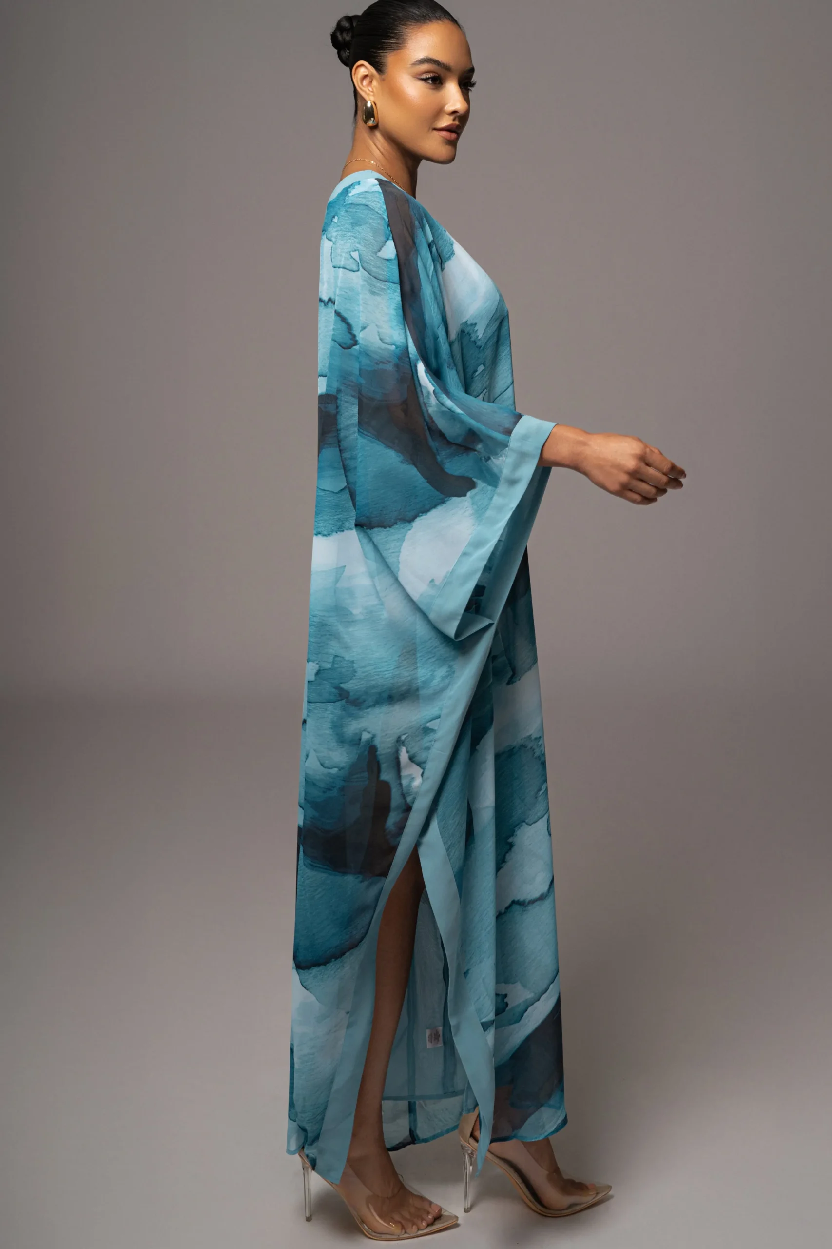 blue_abstract_mariel_one__2.webp JLUXLABEL Blue Abstract Mariel One Shoulder Maxi Dress