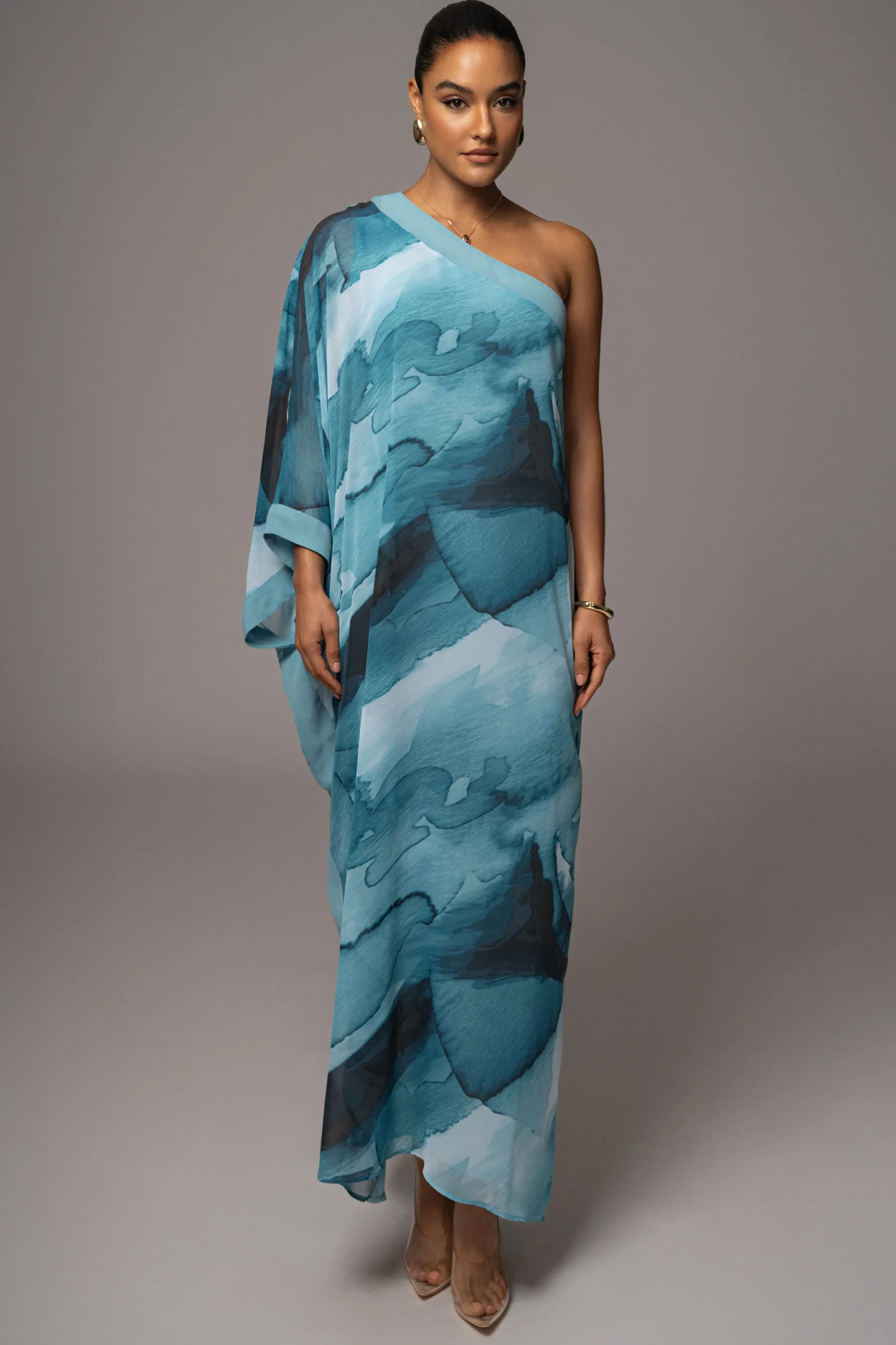blue_abstract_mariel_one__4.webp JLUXLABEL Blue Abstract Mariel One Shoulder Maxi Dress