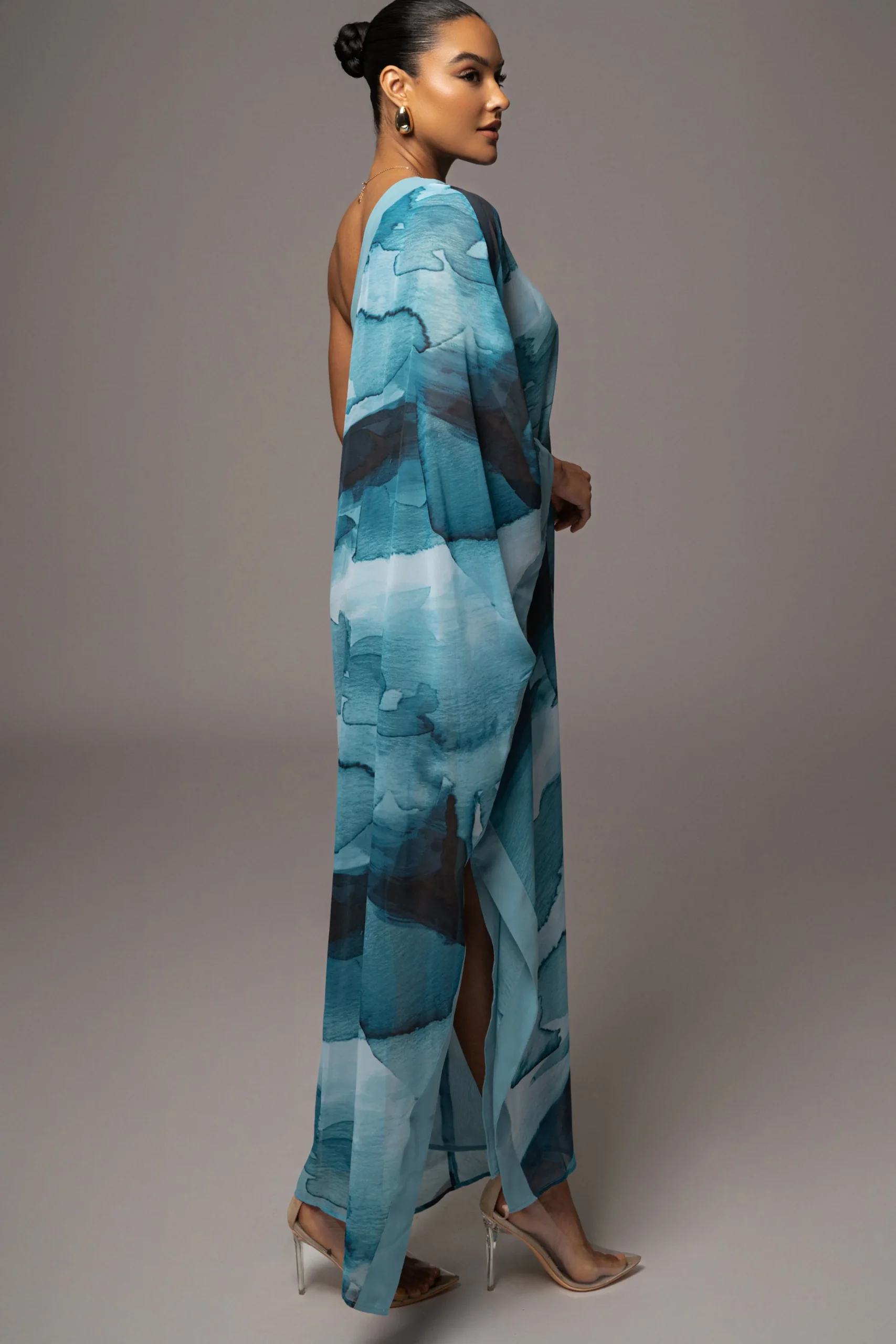 blue_abstract_mariel_one__6.webp JLUXLABEL Blue Abstract Mariel One Shoulder Maxi Dress