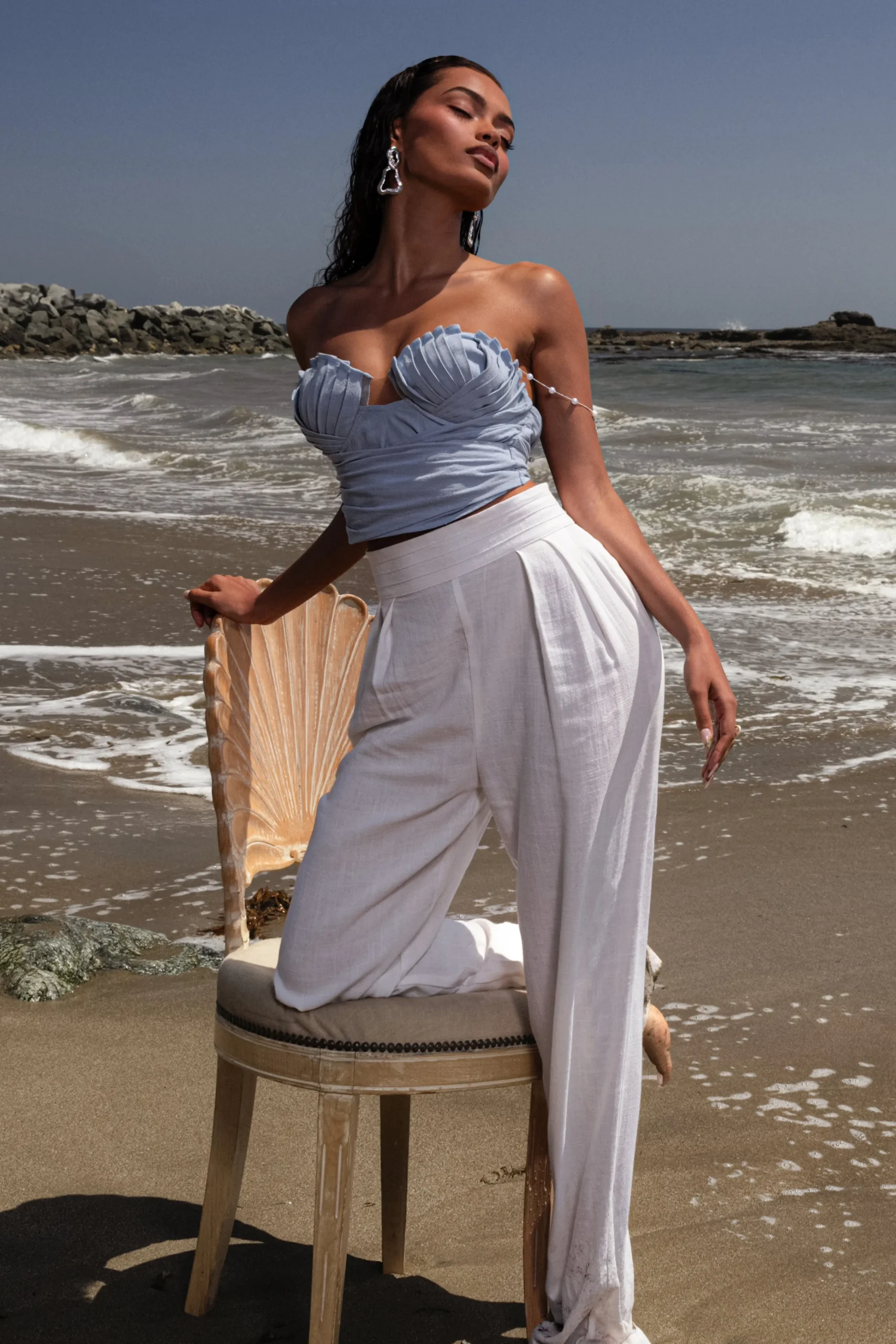 blue_arielle_bustier_top_1.webp JLUXLABEL Blue Arielle Bustier Top
