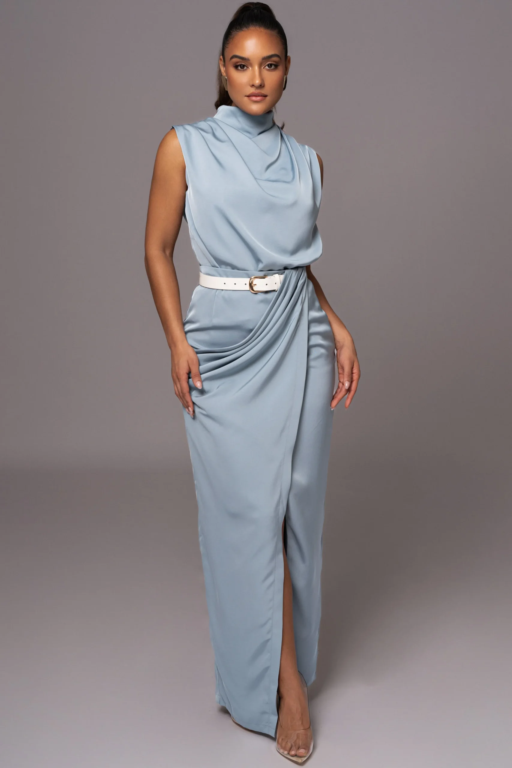 blue_desiree_mock_neck_to_1.webp JLUXLABEL Blue Desiree Mock Neck Top