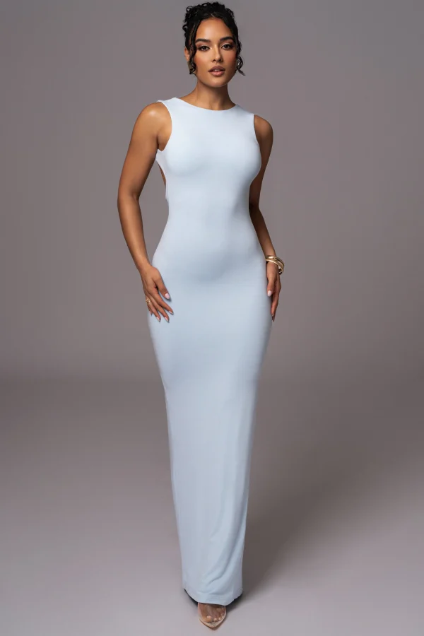 JLUXLABEL Blue JLUXBASIX FRONT AND CENTER MAXI DRESS
