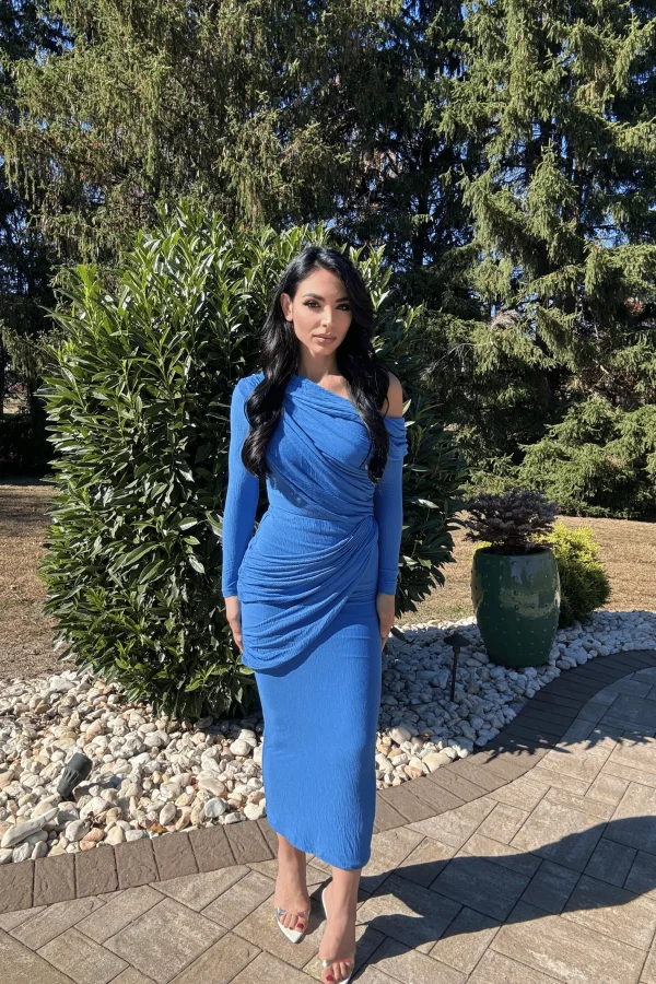 JLUXLABEL Blue Paradise Hills Maxi Skirt