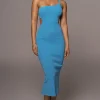 JLUXLABEL Blue Ruth One Shoulder Dress