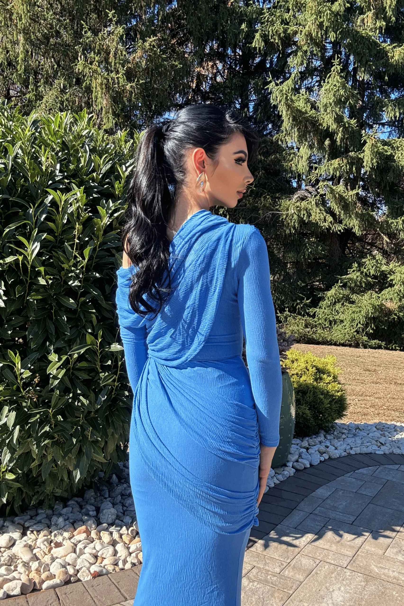 blue_textured_one_shoulde_15.webp JLUXLABEL Blue Textured One Shoulder Bodysuit