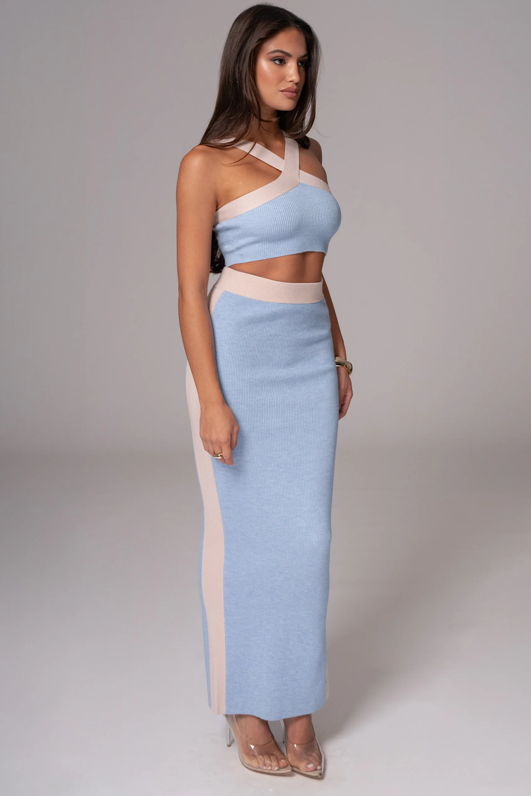 bluebeige_heartbreaker_tw_3.webp JLUXLABEL Blue/Beige Heartbreaker Two-Piece Skirt Set