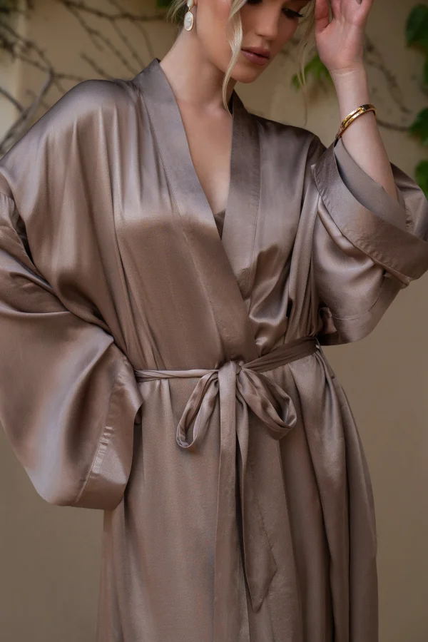 JLUXLABEL Bronze Forever And Always Satin Robe