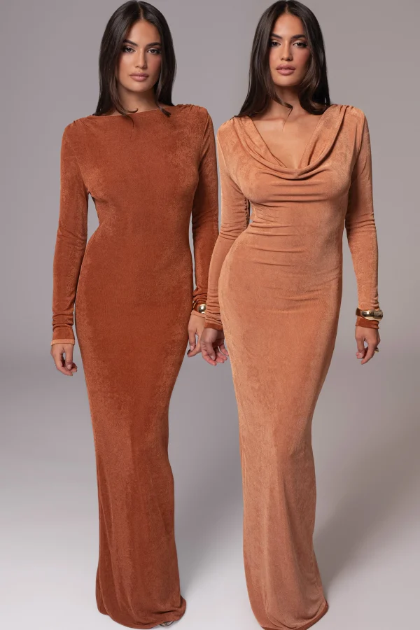 JLUXLABEL Bronze/Sienna Ashton Reversible Maxi Dress
