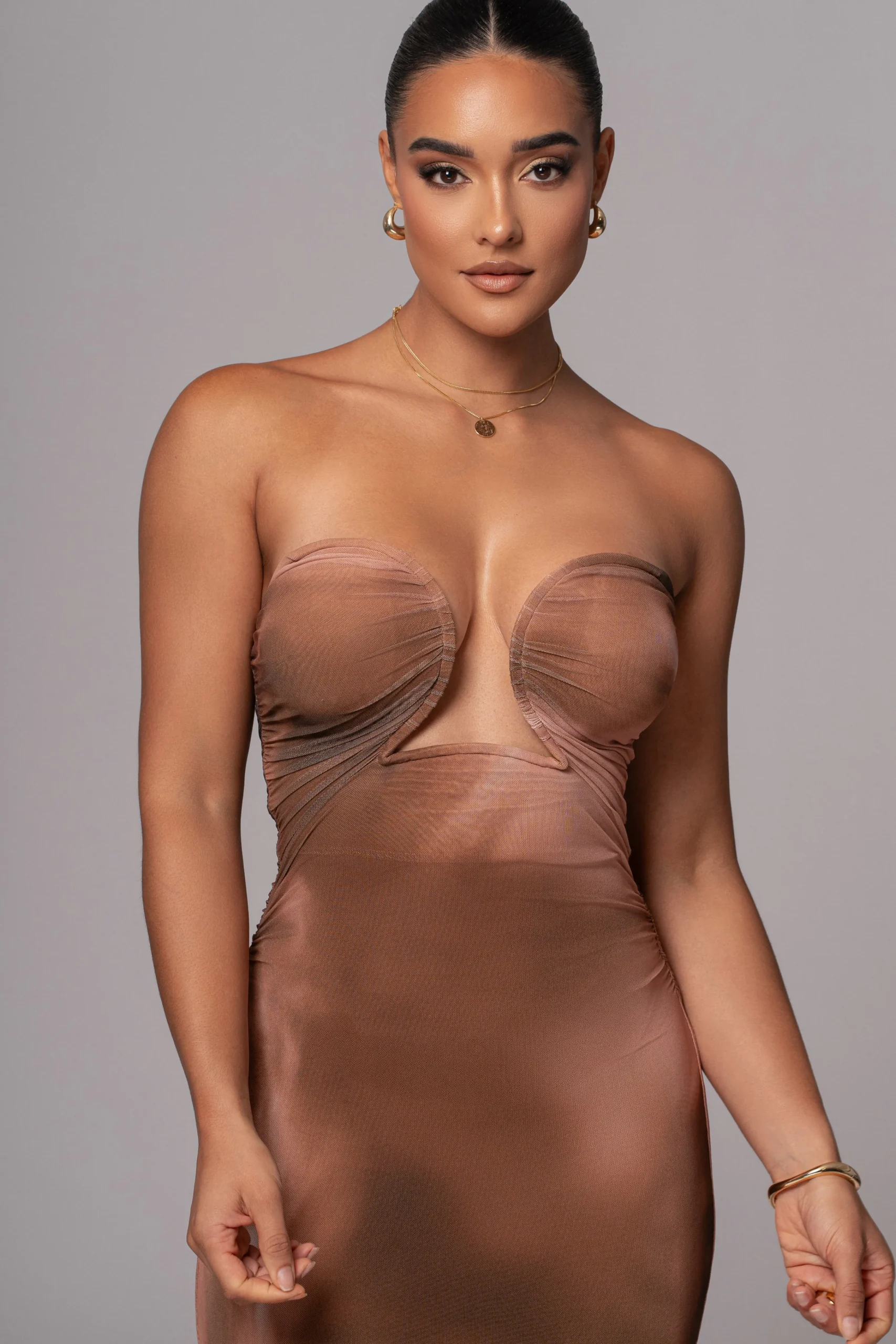 brown_abstract_bethany_st_1.webp JLUXLABEL Brown Abstract Bethany Strapless Maxi Dress