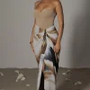 JLUXLABEL Brown Print Noelia Printed Skirt