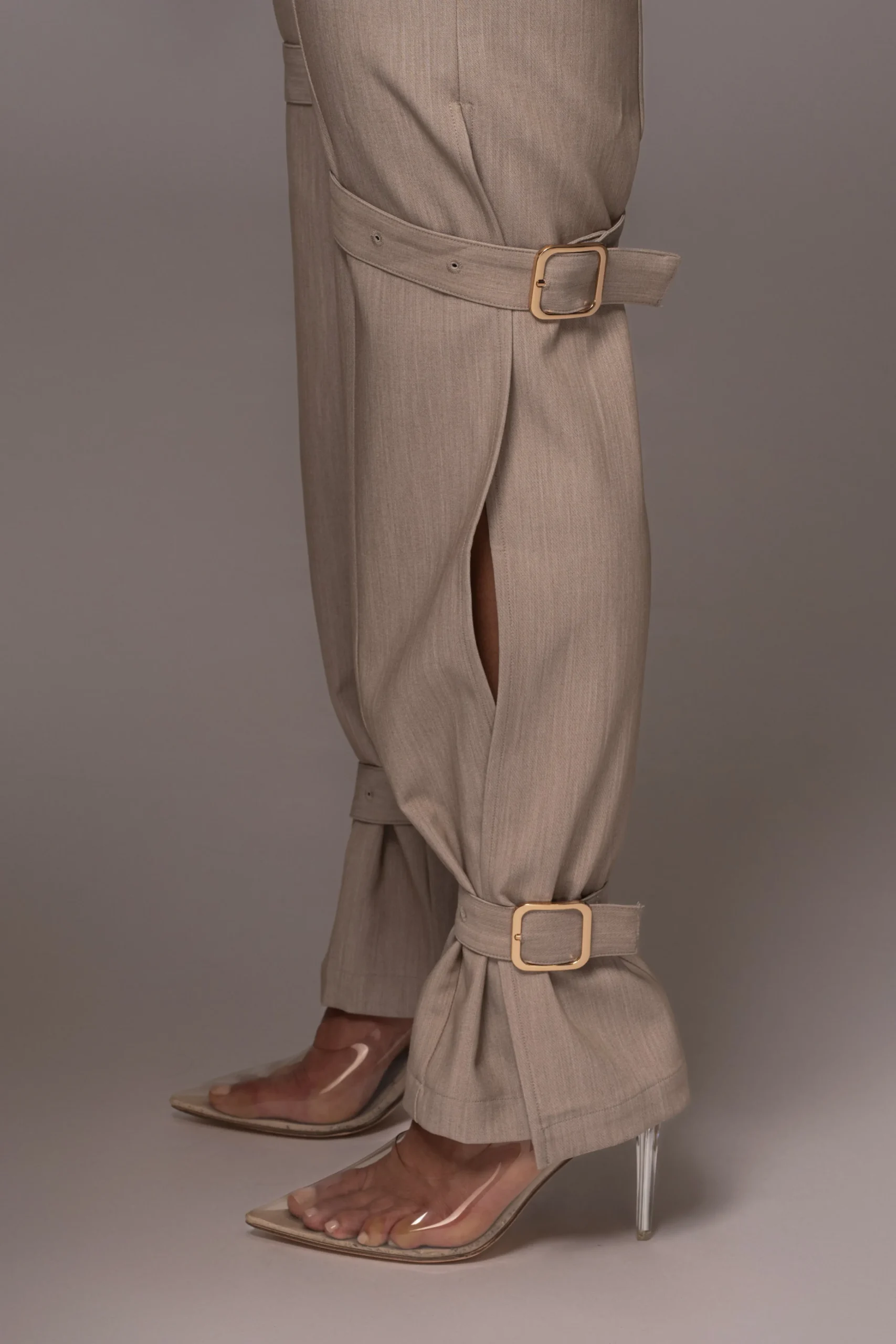 brown_refined_belted_leg__5.webp JLUXLABEL Brown Refined Belted Leg Pants