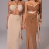 JLUXLABEL Brown/Beige Venus Reversible Skirt Set