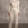 JLUXLABEL Buttercream Darcey Ribbed Pants