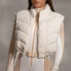 JLUXLABEL Buttercream Delma Ribbed Puffer Vest
