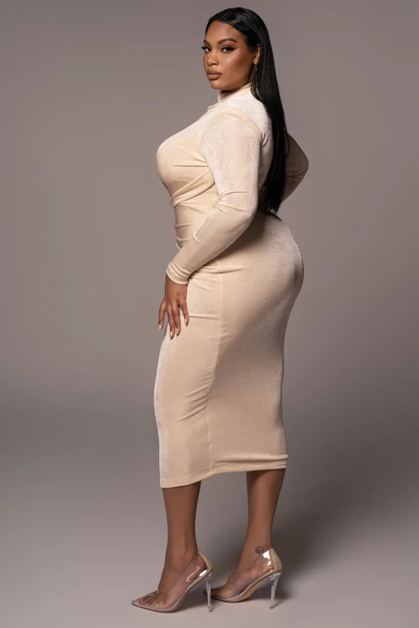 JLUXLABEL Buttercream Kara Mock Neck Dress
