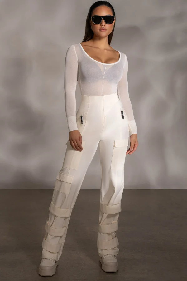 JLUXLABEL Buttercream Nyah Nylon Utility Pants