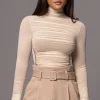 JLUXLABEL Buttercream Santiana Turtleneck Top