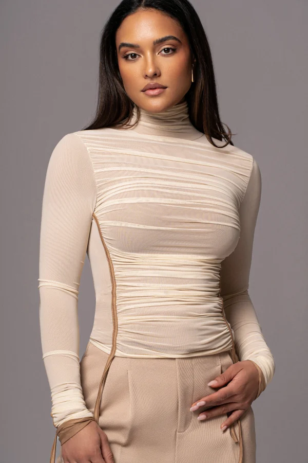 JLUXLABEL Buttercream Santiana Turtleneck Top