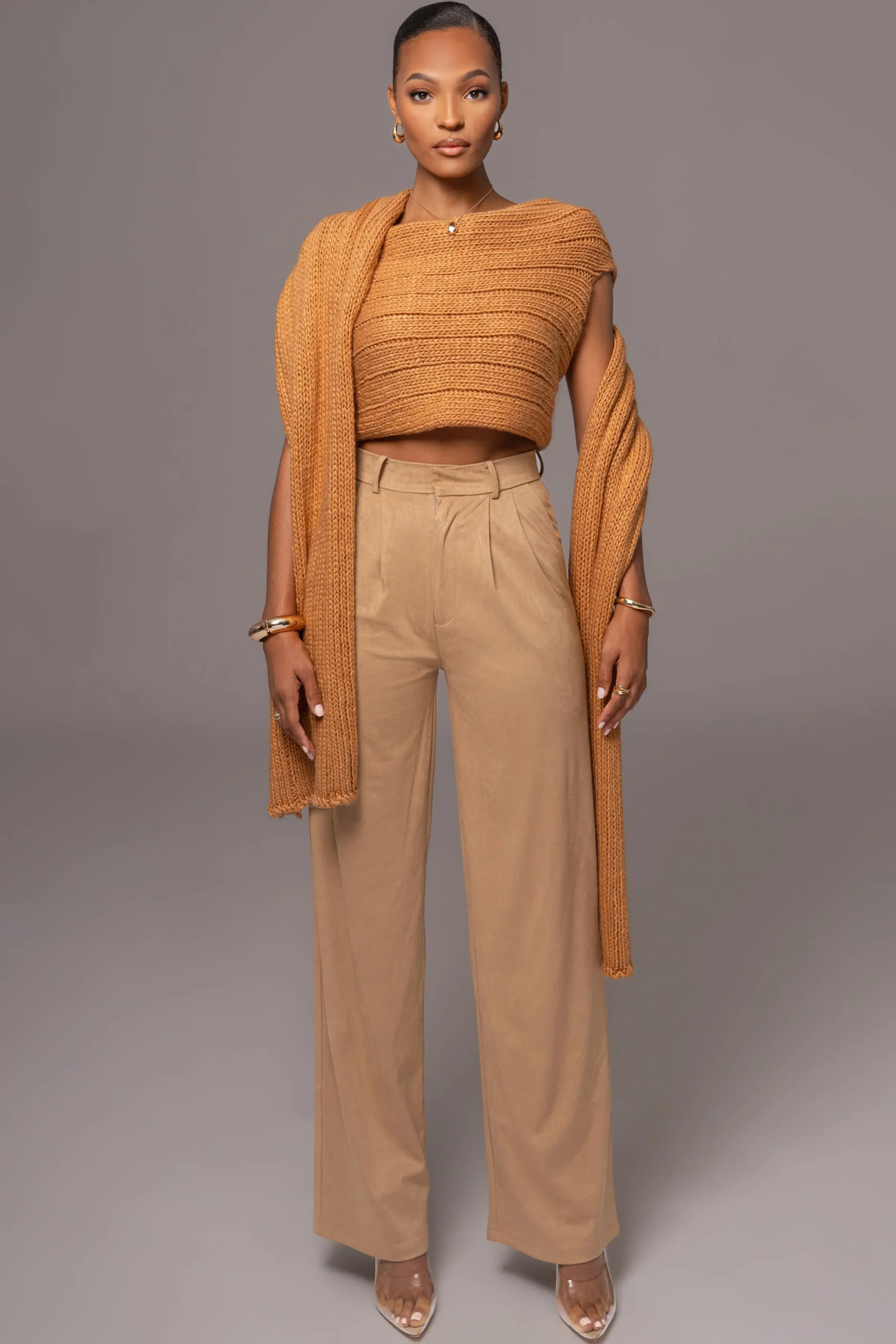 camel_soft_life_cable_kni_1.webp JLUXLABEL Camel Soft Life Cable Knit Sweater Top