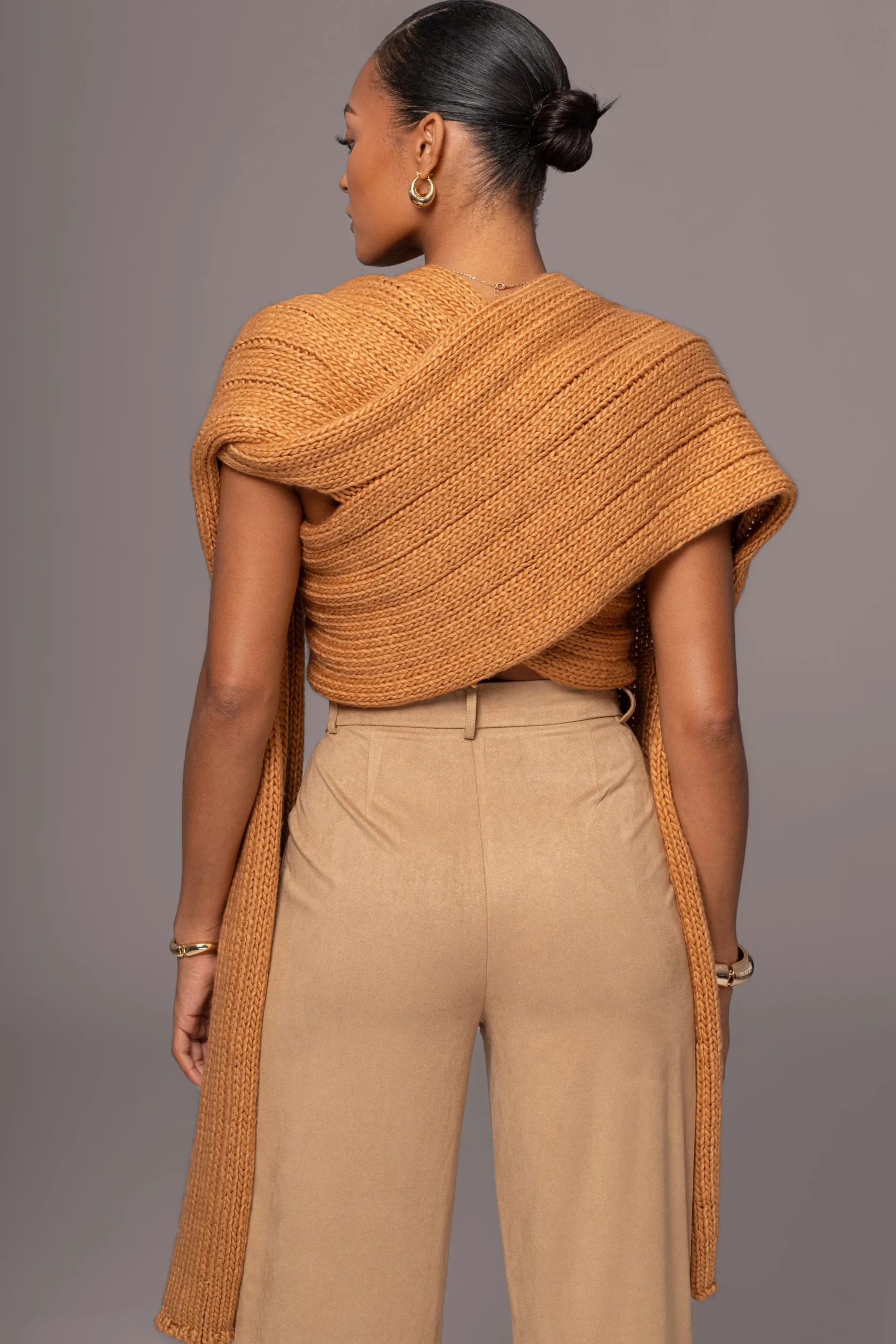 camel_soft_life_cable_kni_10.webp JLUXLABEL Camel Soft Life Cable Knit Sweater Top