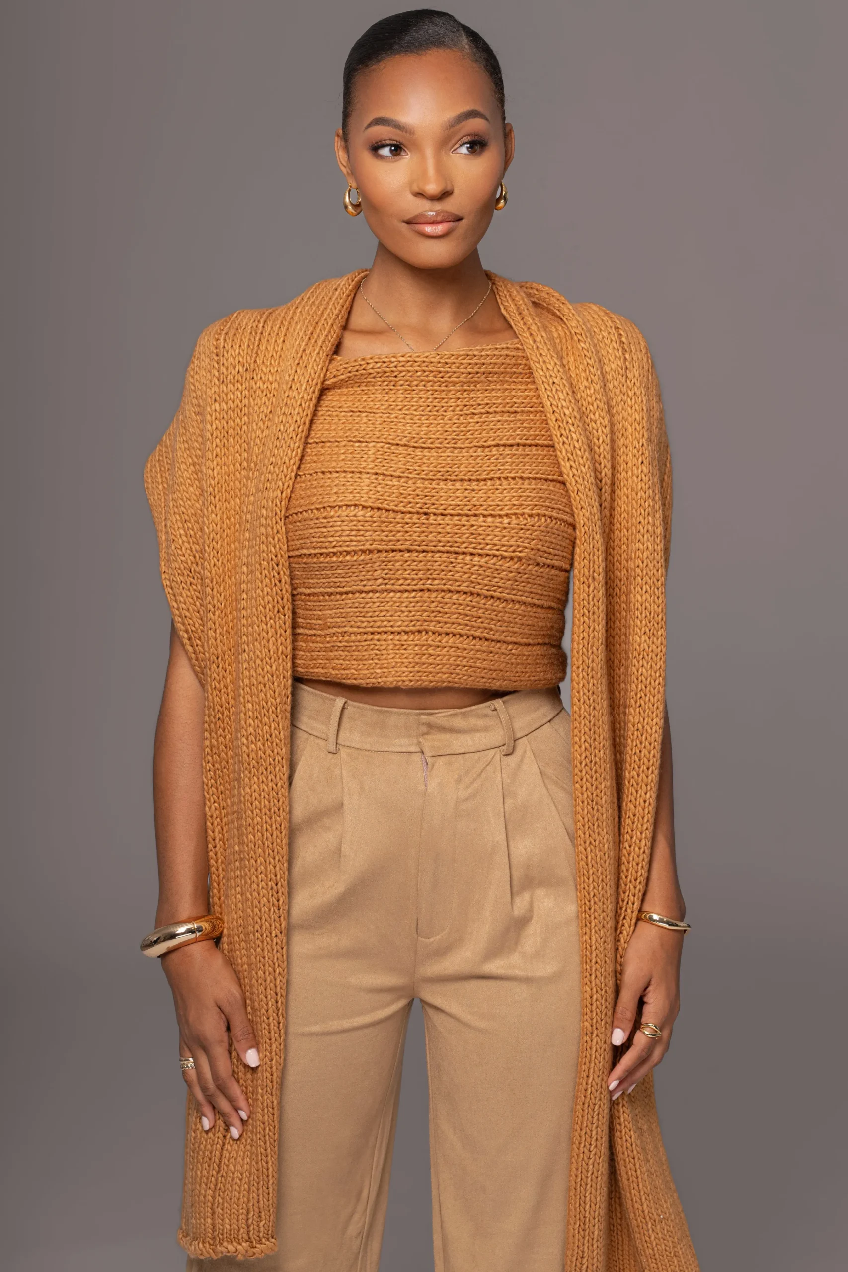 camel_soft_life_cable_kni_12.webp JLUXLABEL Camel Soft Life Cable Knit Sweater Top