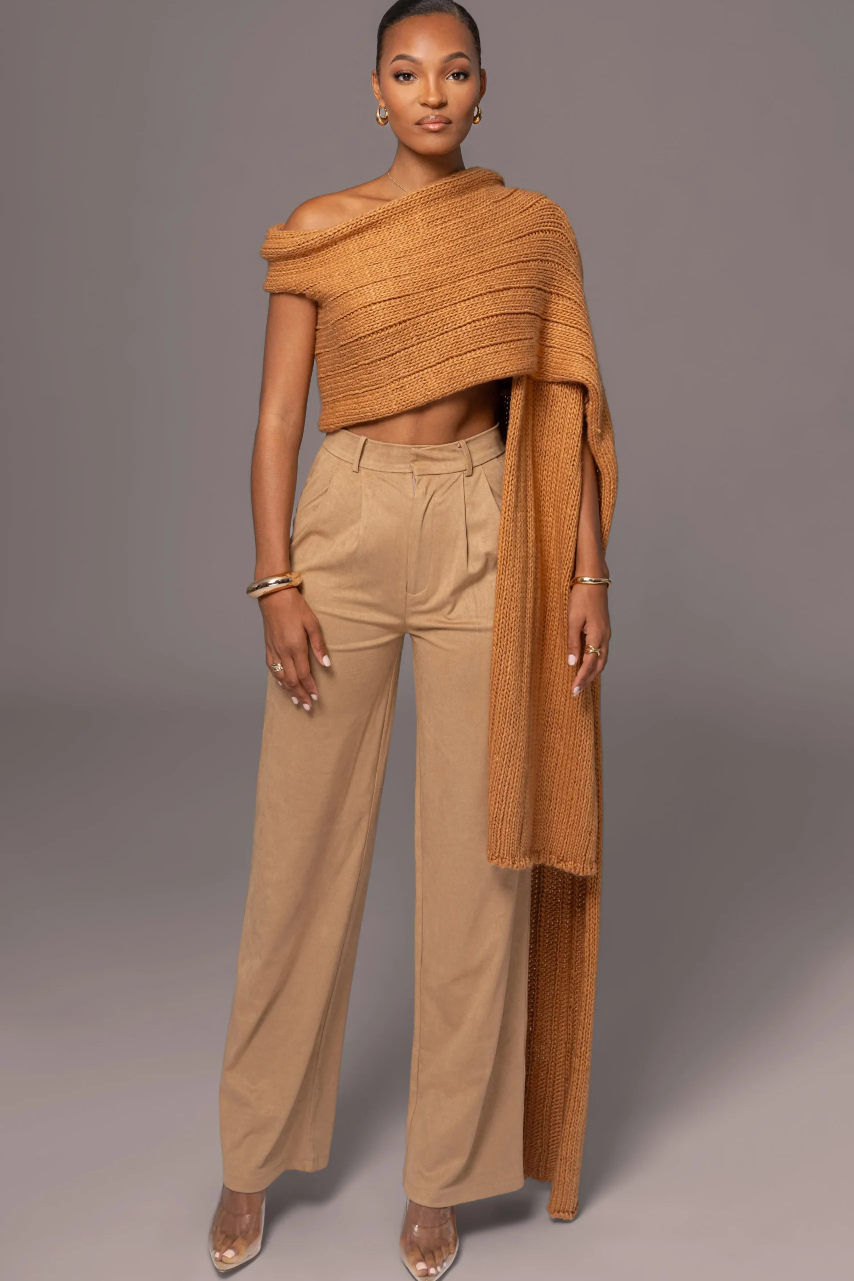 camel_soft_life_cable_kni_13.webp JLUXLABEL Camel Soft Life Cable Knit Sweater Top