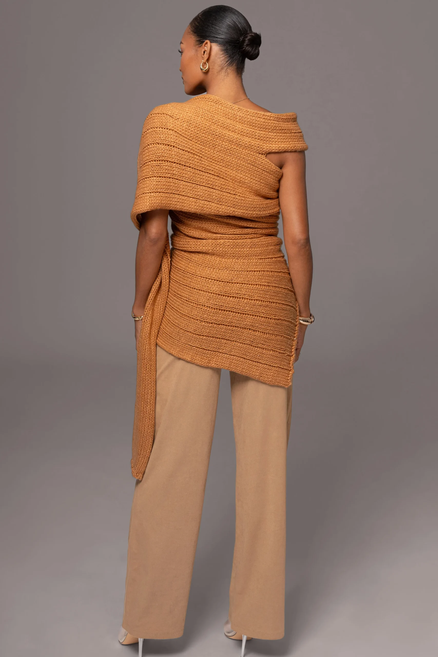 camel_soft_life_cable_kni_5.webp JLUXLABEL Camel Soft Life Cable Knit Sweater Top