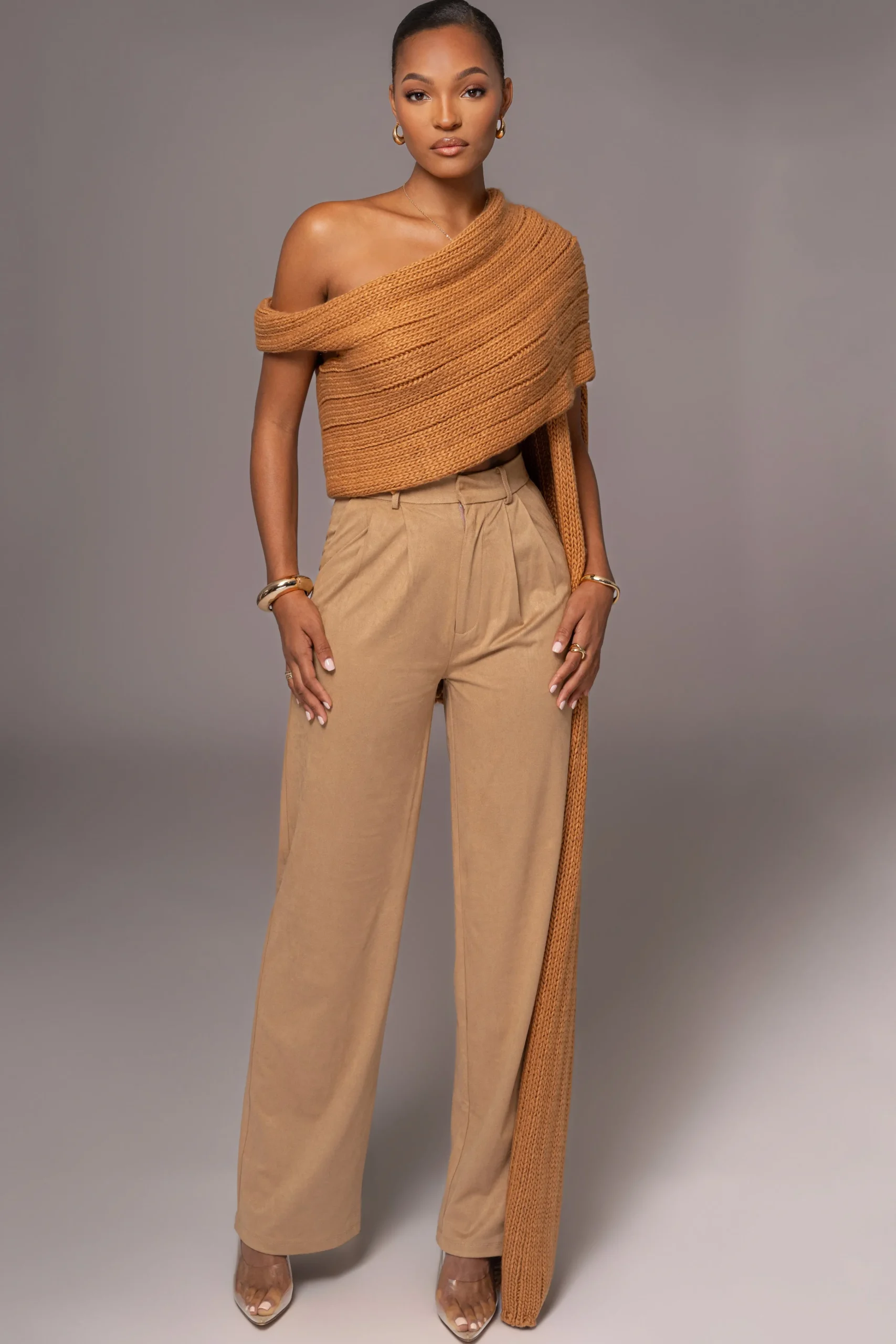 camel_soft_life_cable_kni_6.webp JLUXLABEL Camel Soft Life Cable Knit Sweater Top