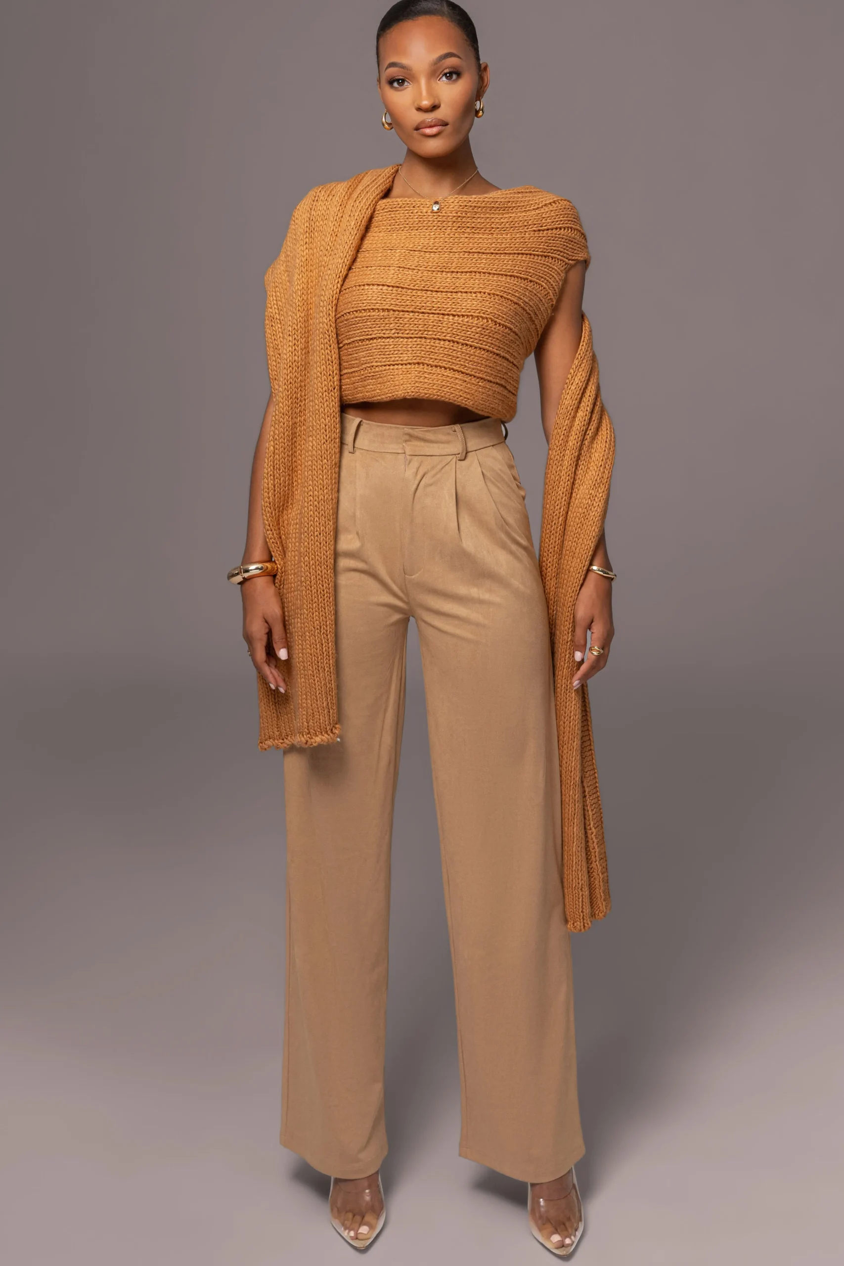 camel_soft_life_cable_kni_7.webp JLUXLABEL Camel Soft Life Cable Knit Sweater Top