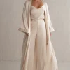 JLUXLABEL Champagne Forever And Always Satin Robe