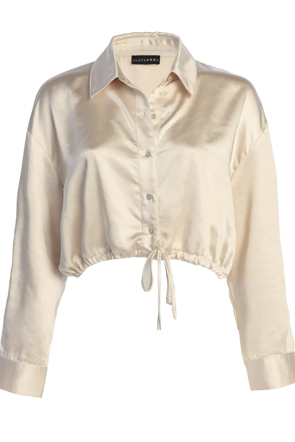 JLUXLABEL Champagne Kiah Button Up Top