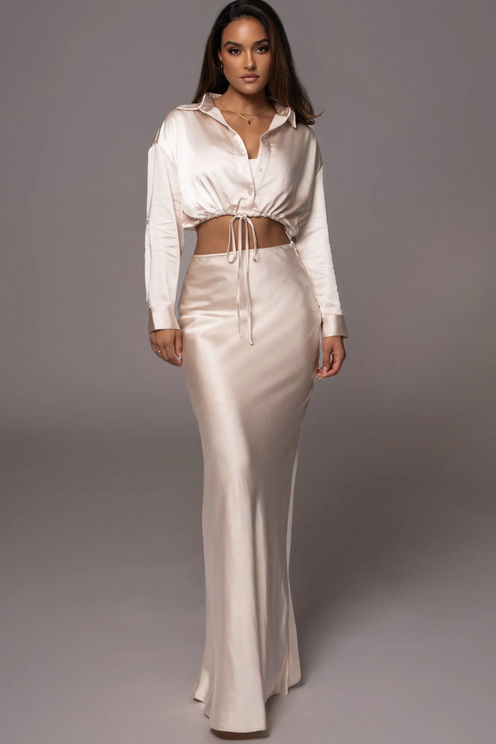 champagne_kiah_button_up__3.webp JLUXLABEL Champagne Kiah Button Up Top