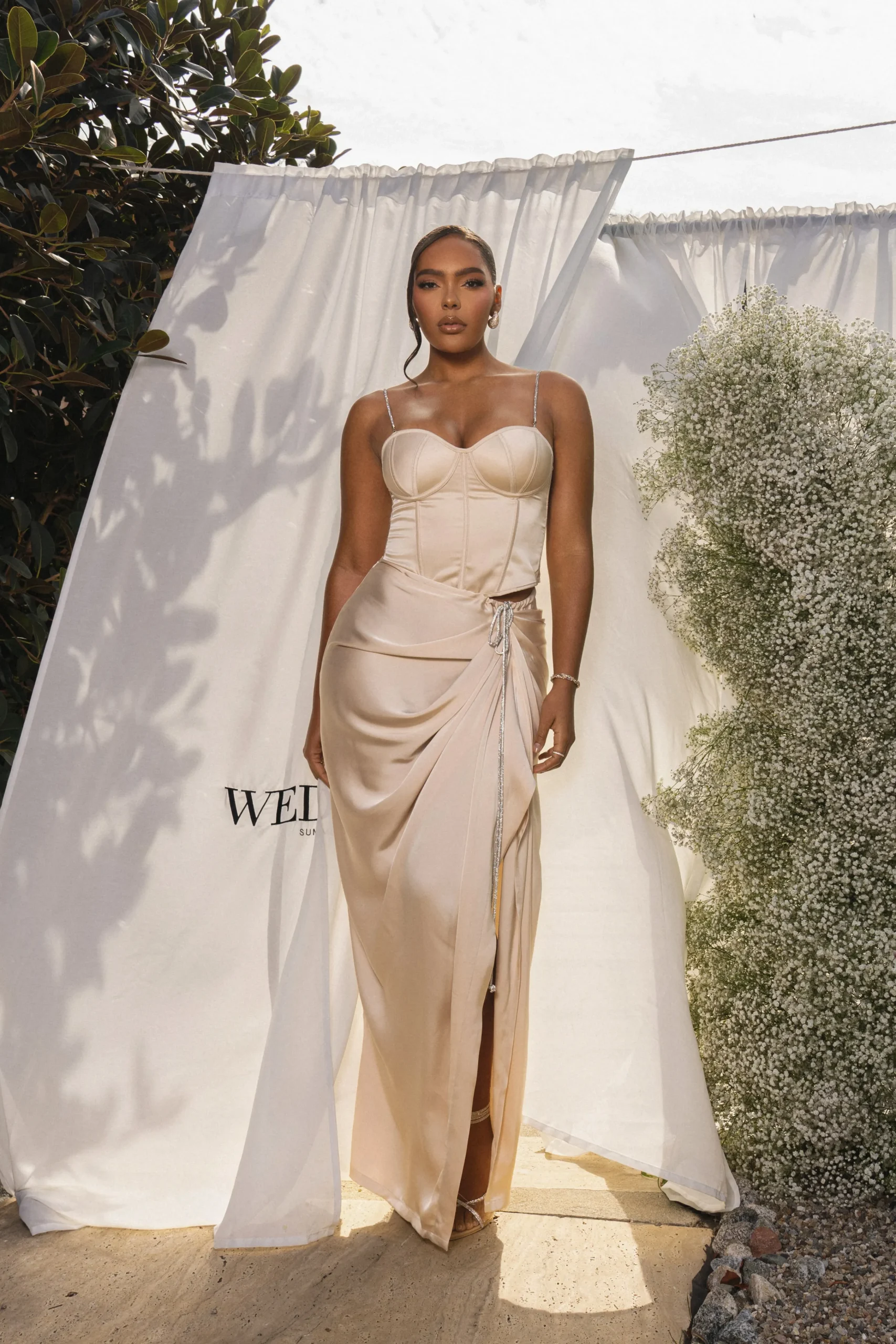 champagne_olea_satin_skir_5.webp JLUXLABEL Champagne Olea Satin Skirt