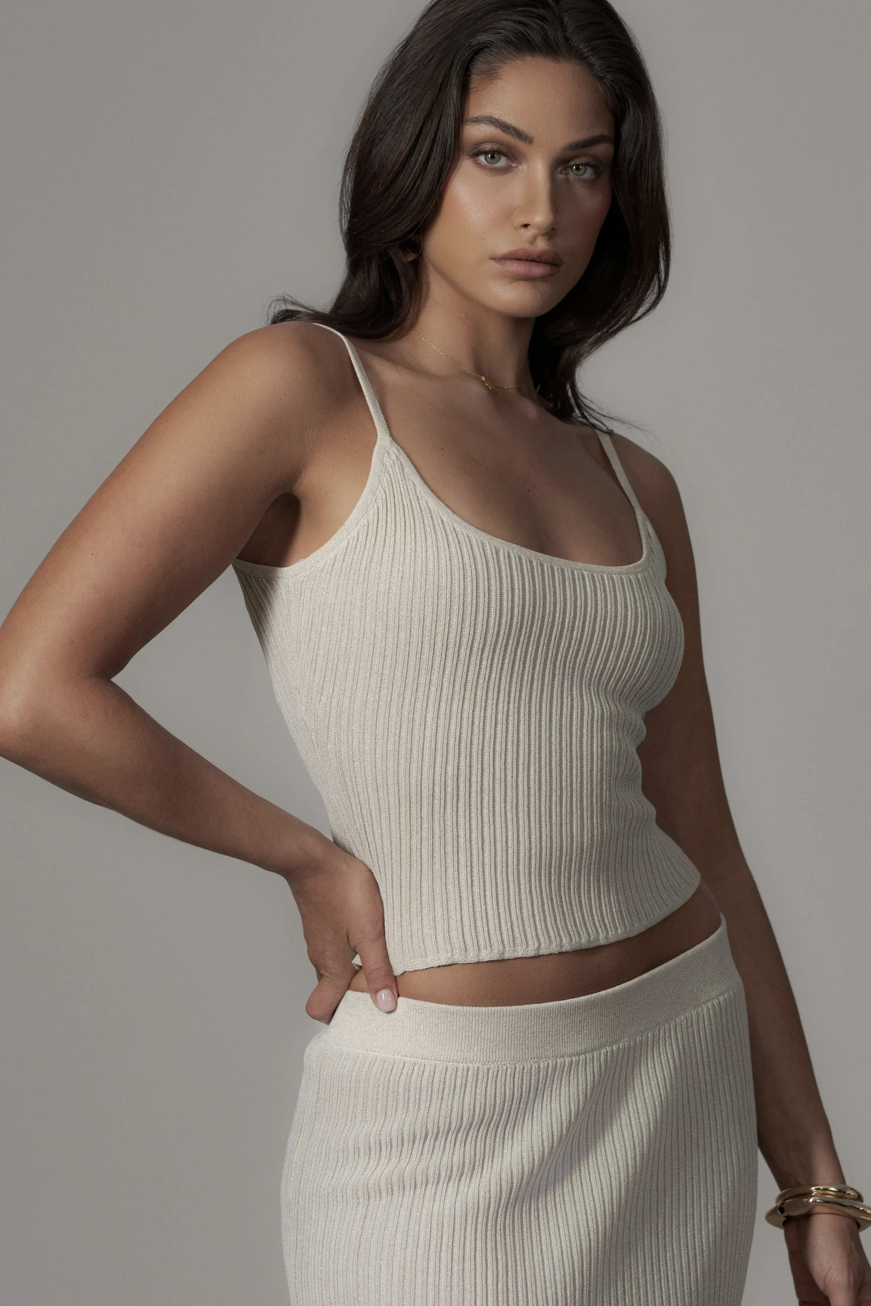 champagne_serena_ribbed_s_7.webp JLUXLABEL Champagne Serena Ribbed Skirt Set