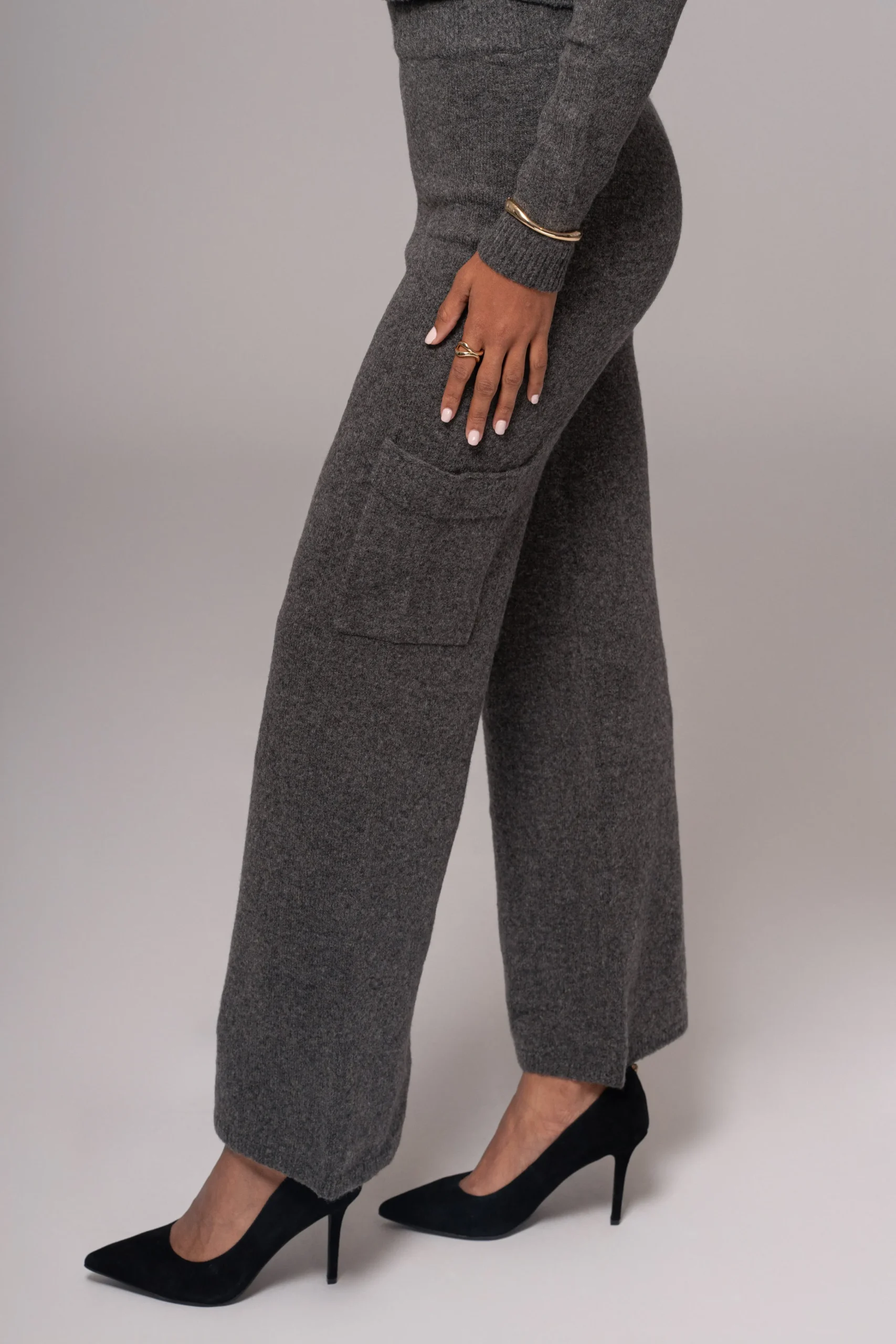 charcoal_chelsey_knit_pan_2.webp JLUXLABEL Charcoal Chelsey Knit Pant Set