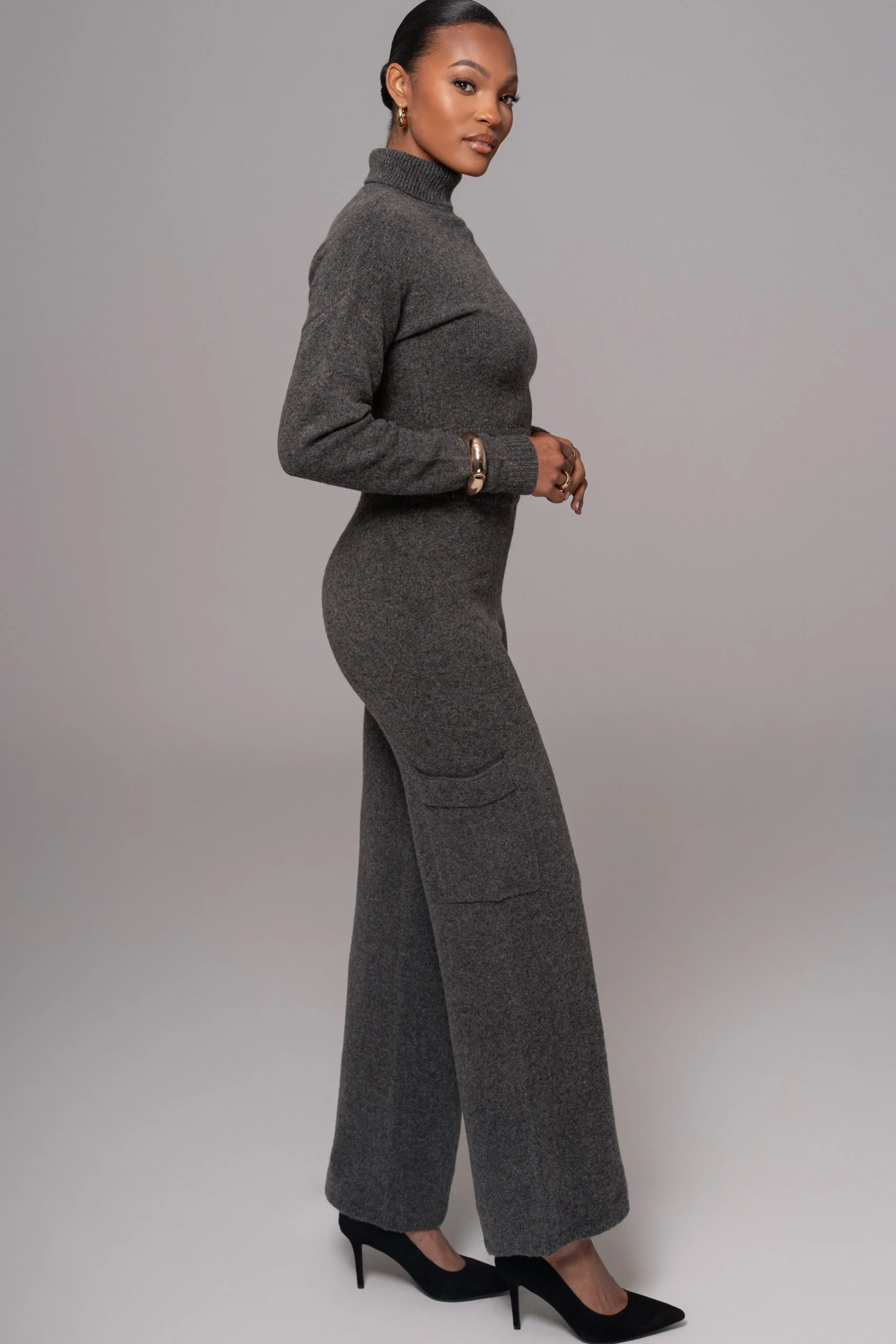 charcoal_chelsey_knit_pan_4.webp JLUXLABEL Charcoal Chelsey Knit Pant Set