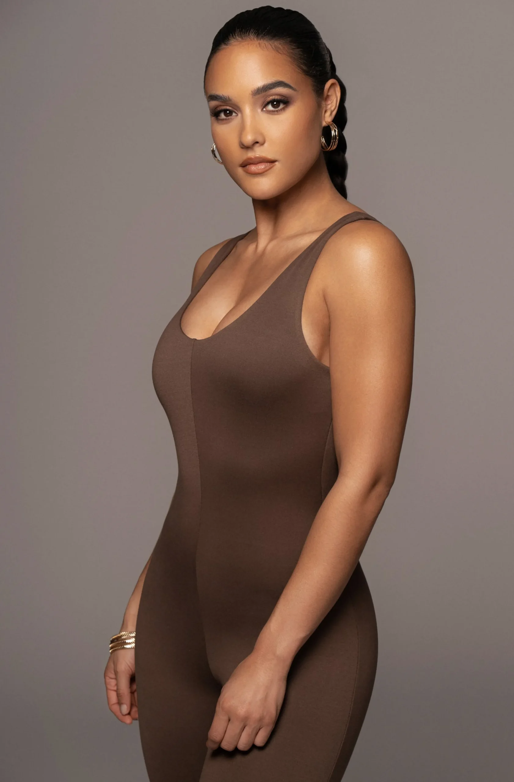 chocolate_alo_double_laye_3.webp JLUXLABEL Chocolate Alo Double Layer Jumpsuit