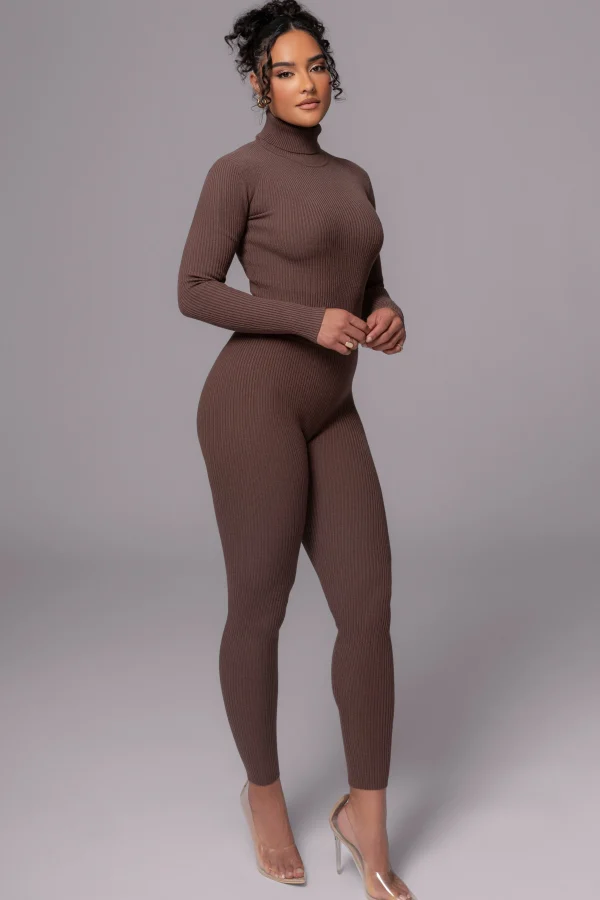 JLUXLABEL Chocolate Arlett Turtleneck Bodysuit