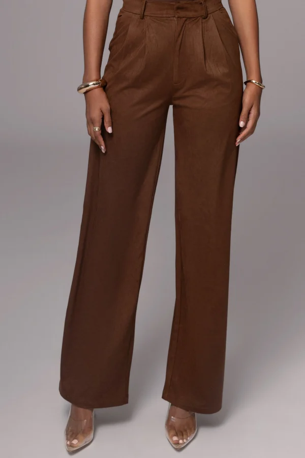 JLUXLABEL Chocolate Classic High Rise Trousers