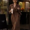 JLUXLABEL Chocolate Elite Suede Coat