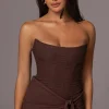 JLUXLABEL Chocolate Fenix Reversible Linen Corset