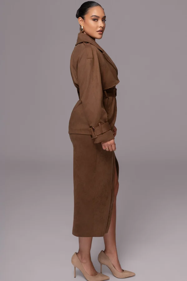JLUXLABEL Chocolate Nightfall Suede Jacket