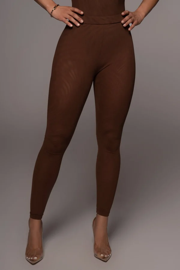 JLUXLABEL Chocolate Nina Mesh Pants