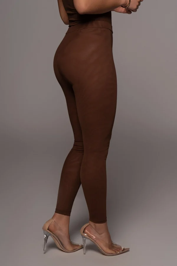 JLUXLABEL Chocolate Nina Mesh Pants