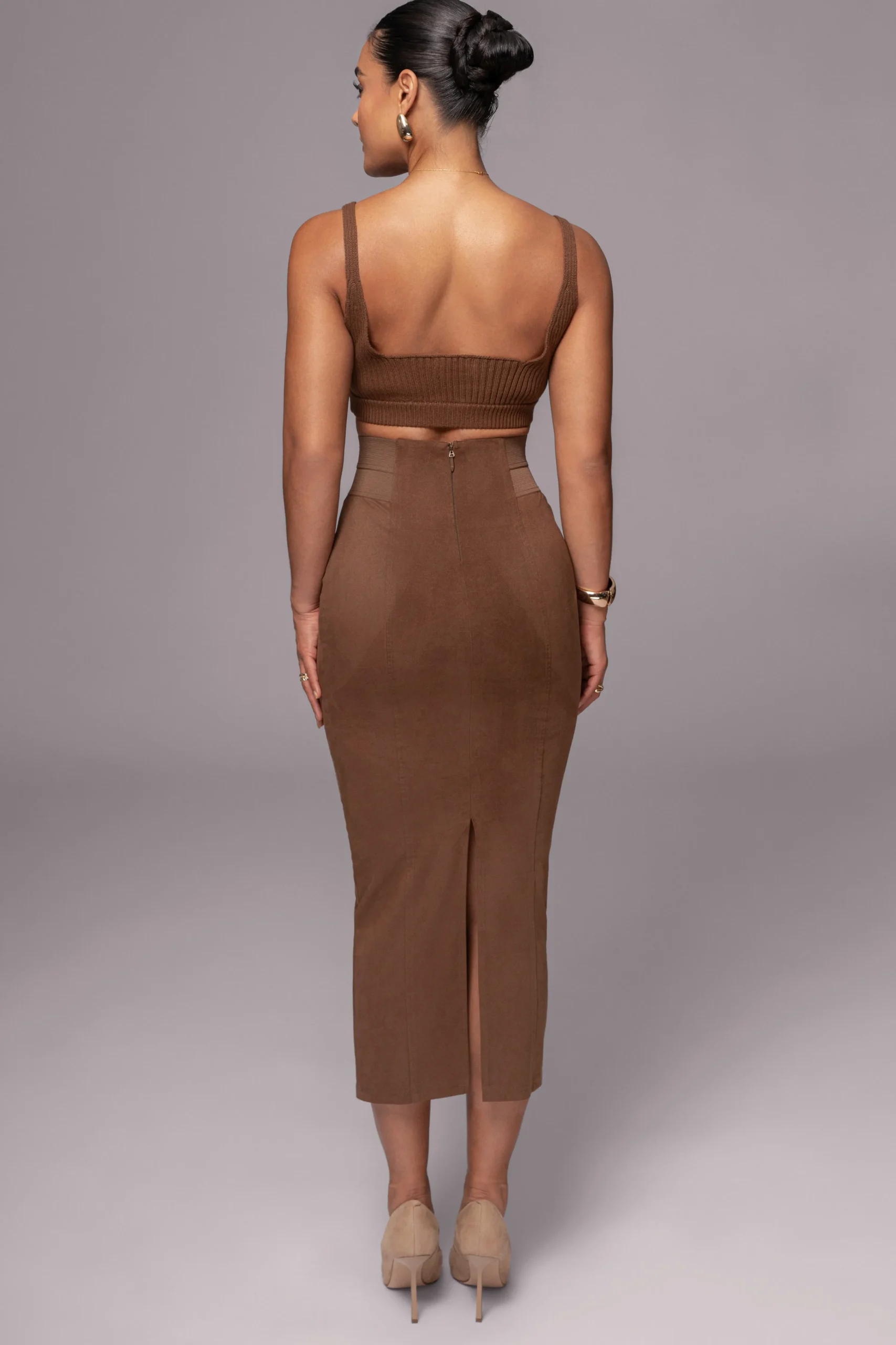 chocolate_phoenix_suede_s_7.webp JLUXLABEL Chocolate Phoenix Suede Skirt