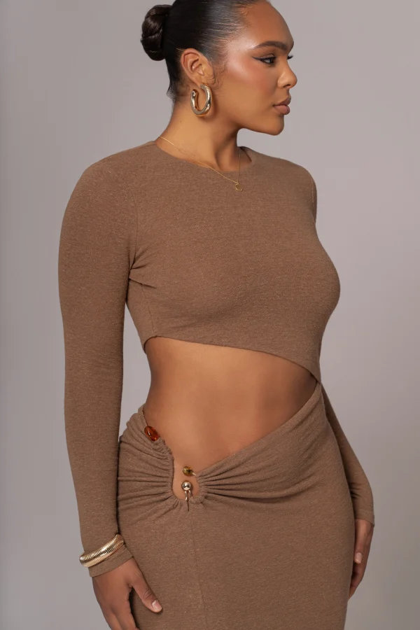 JLUXLABEL Chocolate Summer Romance Cutout Dress