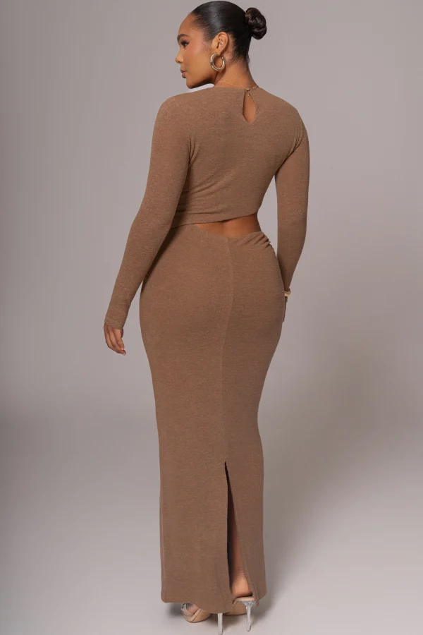 JLUXLABEL Chocolate Summer Romance Cutout Dress
