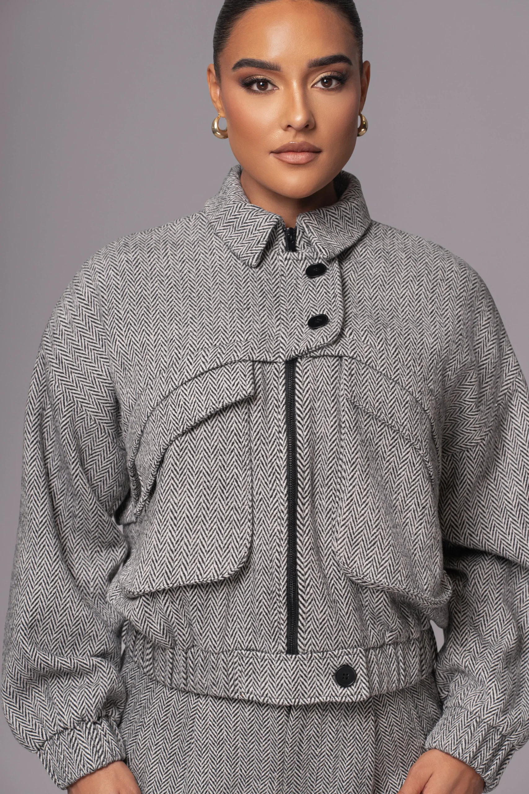 classic_herringbone_bombe_1.webp JLUXLABEL Classic Herringbone Bomber Jacket